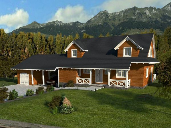 Zrubový dom Aljaška - poschodový drevodom