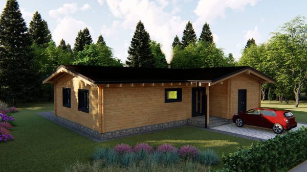 Zrubový dom Leo - drevený bungalov