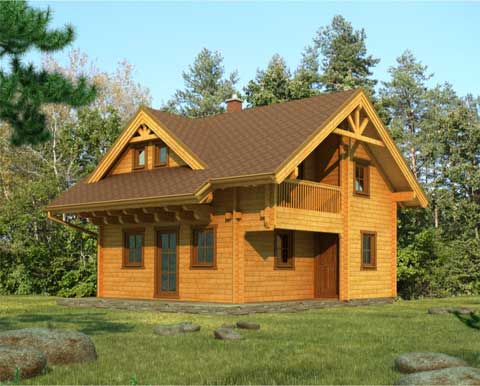 Zrubový dom Priehrada - poschodový drevodom