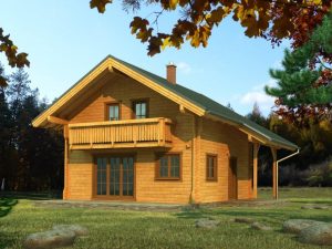 Zrubový dom Orava - poschodový drevodom