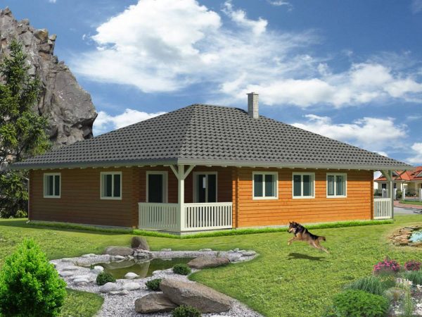 Zrubový dom Trend - drevený bungalov