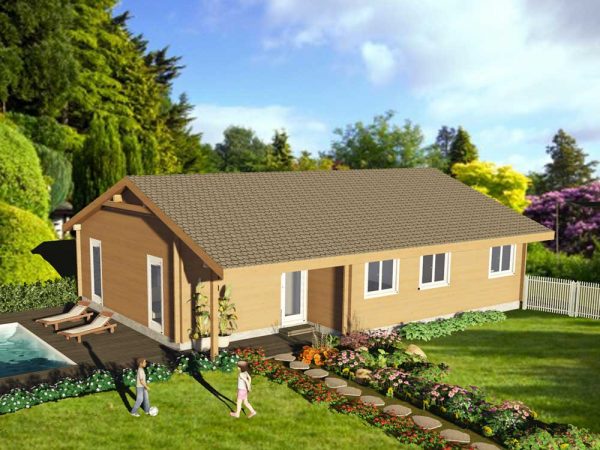 Zrubový dom Tomáš - drevený bungalov